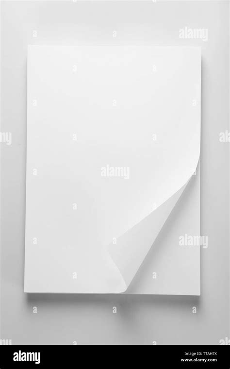 White Sheets Of Paper On White Background Stock Photo Alamy