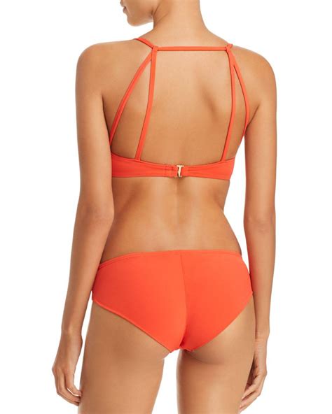 Vince Camuto Molded Bikini Top In Orange Lyst