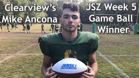 Clearview S Mike Ancona Wins Jsz South Jersey Week Game Ball Youtube