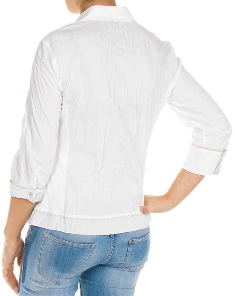 Damen Bluse Shirt Oberteil T Shirt Arm Von Just White Bei Stastny