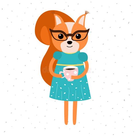 Cartoon Girl Squirrel