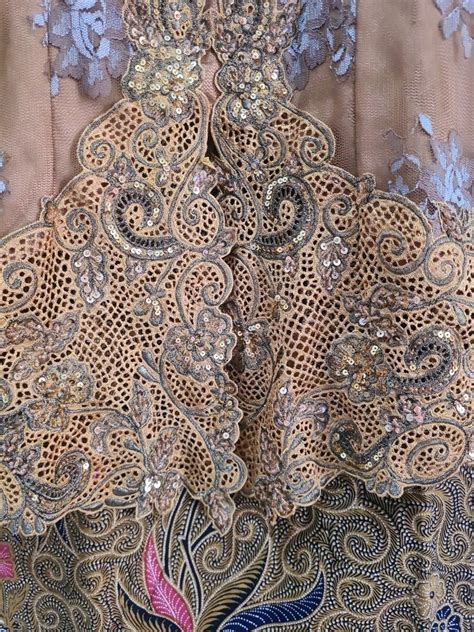 Set Kebaya Payet Bordir Rok Batik Size L Fesyen Wanita Pakaian