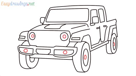 How To Draw Jeep Gladiator Step By Step 15 Easy Phase