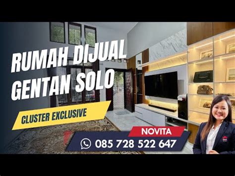 Rumah Cluster Exclusive Gentan Baki Solo Sukoharjo Youtube