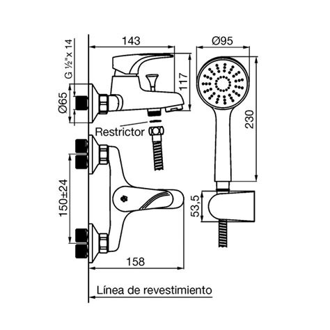 FV Melincue Lavatorio Bidet Ducha Exterior Cañoplast