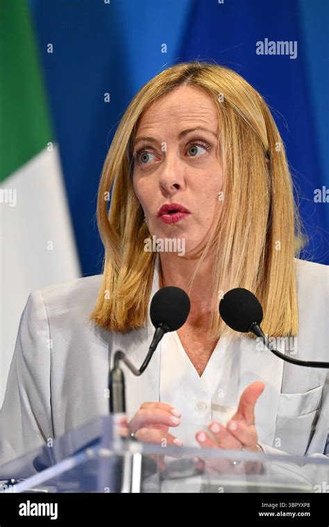 Giorgia Meloni, Italian Prime Minister, participate in the Ukraine