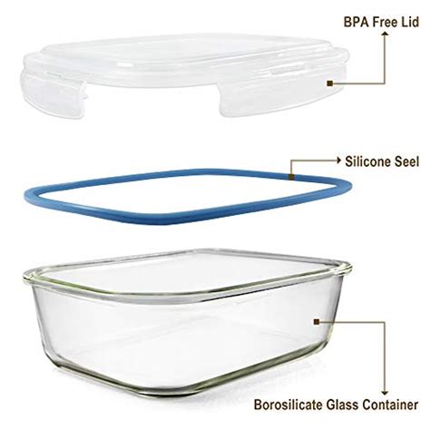 Lot De Bo Tes De Conservation En Verre Avec Couvercles Sans Bpa