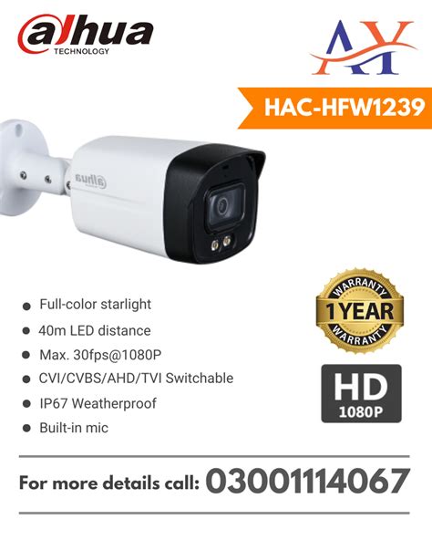 Dahua Hac Hfw Tlm Mp Hdcvi Bullet Camera Ay Tech Solutions