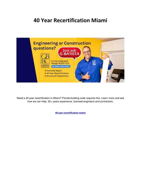 Ppt Year Recertification Miami Powerpoint Presentation Free