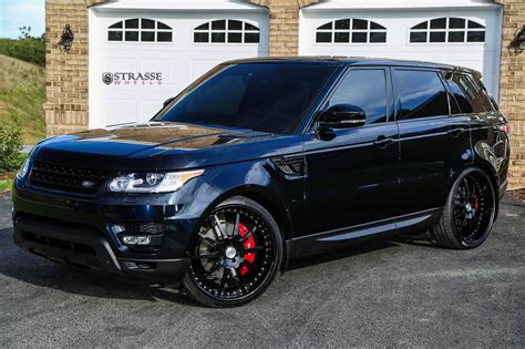 Range Rover Sport Looking Mean with Blacked Out Mesh Grille and Black Wheels | CARiD.com Gallery