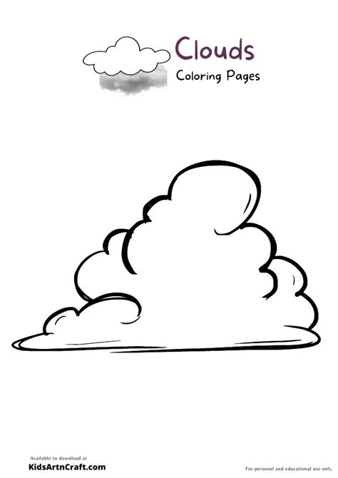 Clouds Coloring Pages For Kids Free Printables Printables Free Kids