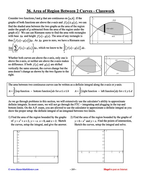 36 Area Between Curves Studocu