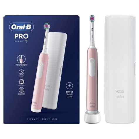 Buy Oral B Pro 1 3d White Pink Travel Case Chemist Direct