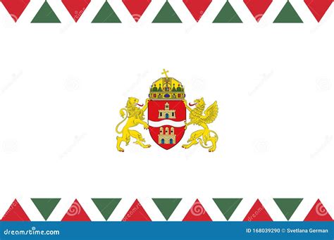 Flag of Budapest in Hungary Stock Vector - Illustration of ensign ...