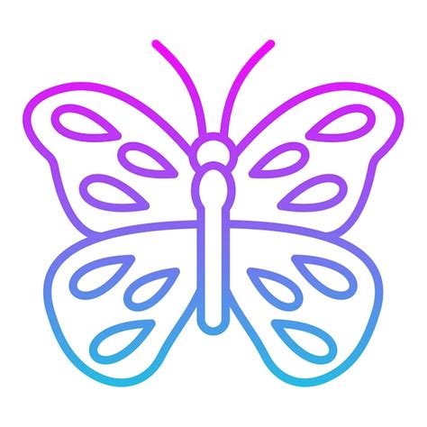 El Icono De La Mariposa Vector Premium