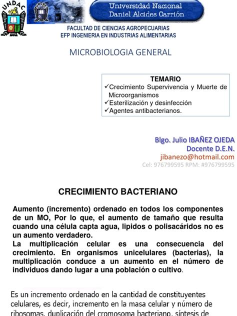 Crecimiento Supervivencia Y Muerte Microorganismos Pdf