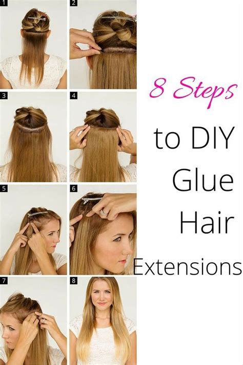 Easy Steps To Diy Glue Your Hair Extensions Glue In Hair Extensions