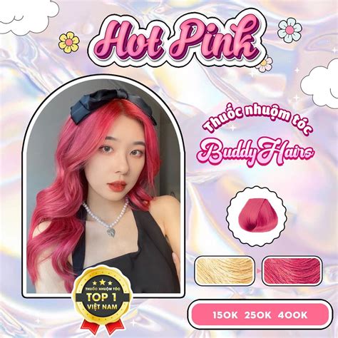 Mua Thuốc nhuộm tóc màu HOT PINK HỒNG NEON thuốc nhuộm tóc cao cấp kem nhuộm tóc tại nhà