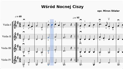 W R D Nocnej Ciszy Nuty Literowe Nuty Polska