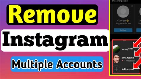 How To Remove Instagram Multiple Accounts Youtube