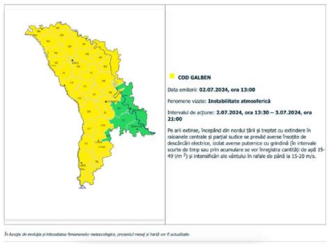 Aten Ie Cod Galben De Instabilitate Atmosferic Pentru Iulie