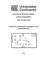 INFORME DETERMINACIÓN DE GLUCOSA docx pdf FACULTAD DE MEDICINA HUMANA