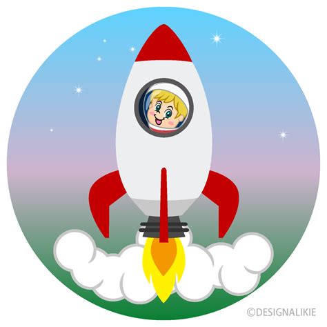 Lanzamiento de Cohete con Astronauta Gratis Dibujos Animados Imágene