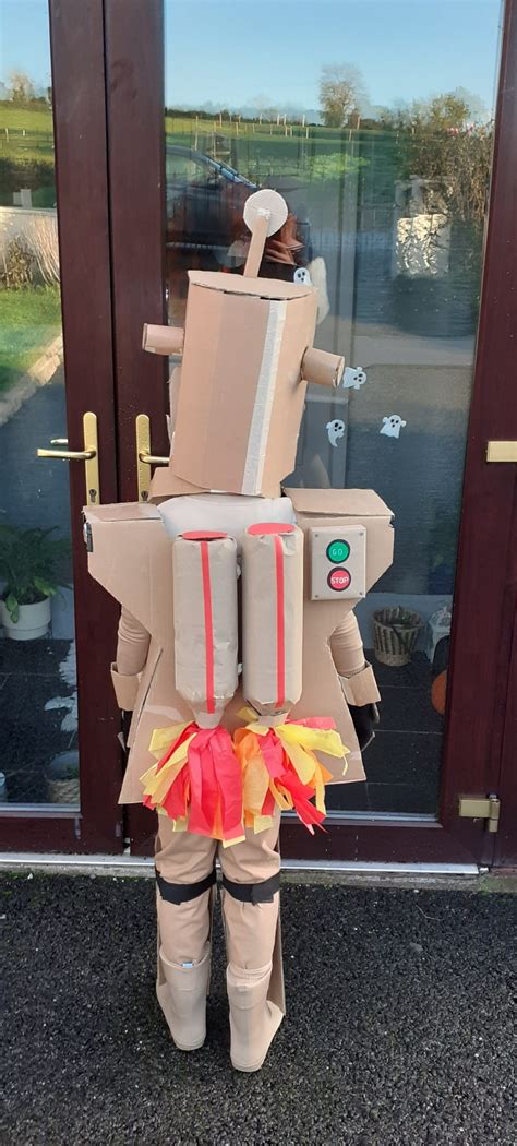 Coolest Homemade Cardboard Robot Costume for my Son