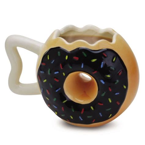 Donut Chocolate Frosted Ceramic Novelty Coffee Mug Mugs Creative