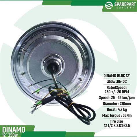 Jual Dinamo Bldc 12inch Skuter Listrik 36v350w Ring 12 Motor Bldc