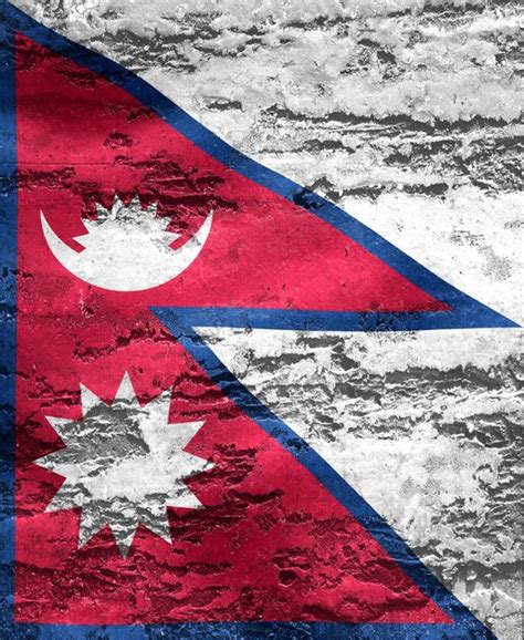 Bandeira Do Nepal Realista Acenando Bandeira De Tecido Foto Premium