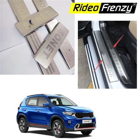 Buy Kia Sonet Stainless Steel Door Scuff Sill Plates Online At Low