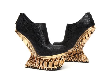 Francis Bitonti D Prints Gold Plated Shoes For United Nude