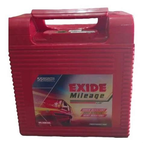 Capacity Ah Ml B L Exide Mileage Car Battery At Rs In