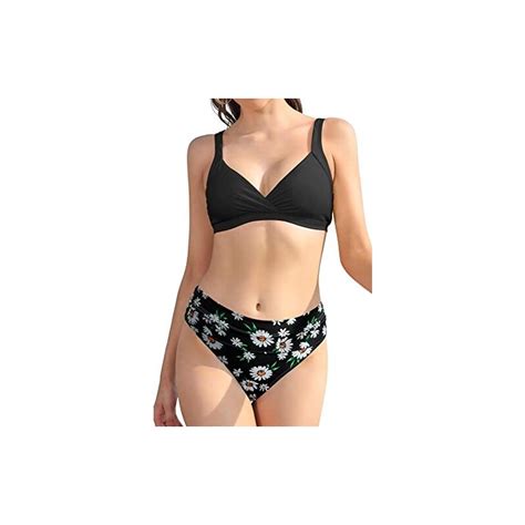 SHEKINI Donna Costume Da Bagno Due Pezzi Halter Regolabile Triangolo Bikini Top Costumi Due