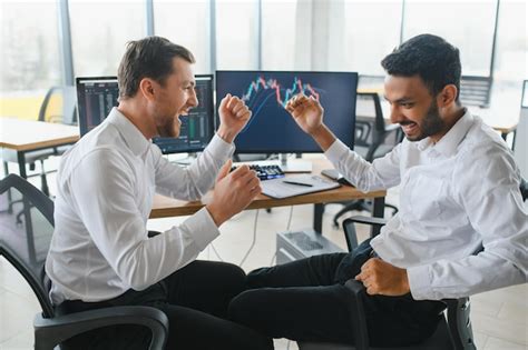 Premium Photo Two Diverse Crypto Traders Brokers Stock Exchange