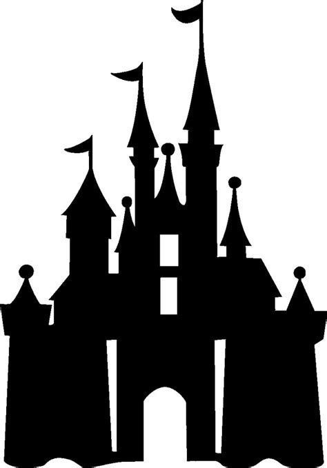 View full size Castle Clipart Minnie Mouse - Disney Castle Silhouette ...