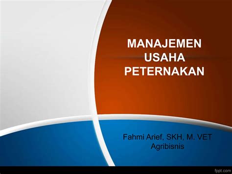 Kuliah Manajemen Usaha Peternakanppt