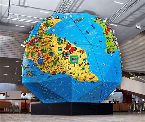 LEGO makes a giant brick globe to showcase hundreds of children's ...