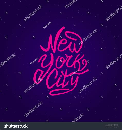 Handwritten Phrase New York City Hand Stock Vector Royalty Free 257034175