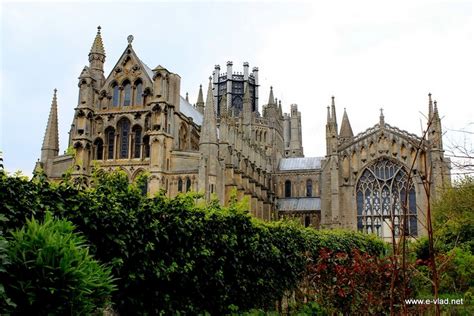 Ely, England - The East end of Ely Cathedral. This is the back of Ely ...