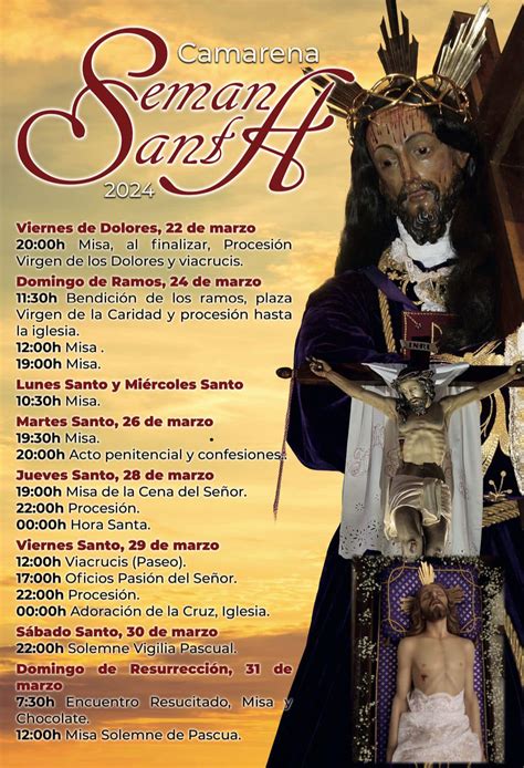 PROGRAMA ACTOS RELIGIOSOS SEMANA SANTA 2024 Ayuntamiento De Camarena