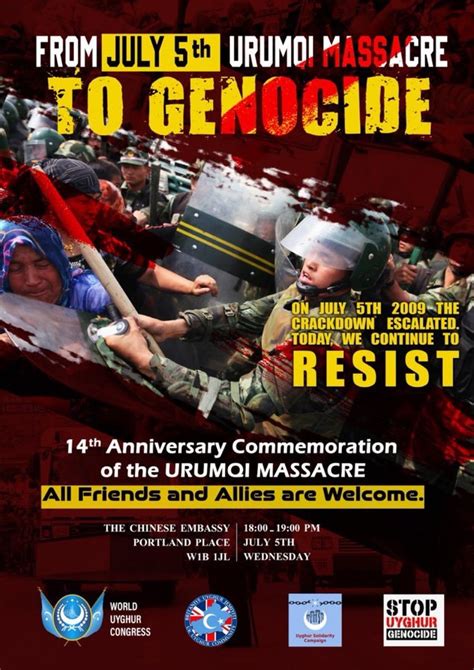 London Protest To Remember Urumqi Massacre 5th July Global Alliance