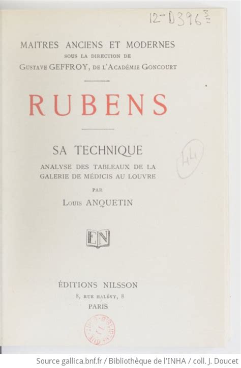 Rubens sa technique analyse des tableaux de la Galerie de Médicis au