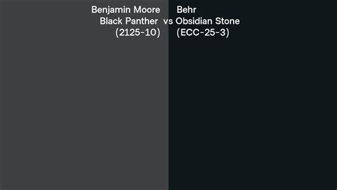 Benjamin Moore Black Panther 2125 10 Vs Behr Obsidian Stone Ecc 25 3