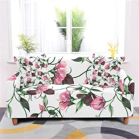 3D Floral Sofa Covers For Living Room Elastic Slipcover 1/2/3/4 Seater ...