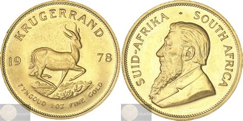 Zuid Afrika Krugerrand 1978 1 Oz Goud MintState UNC MA Shops