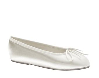 White Satin Shoes - Etsy