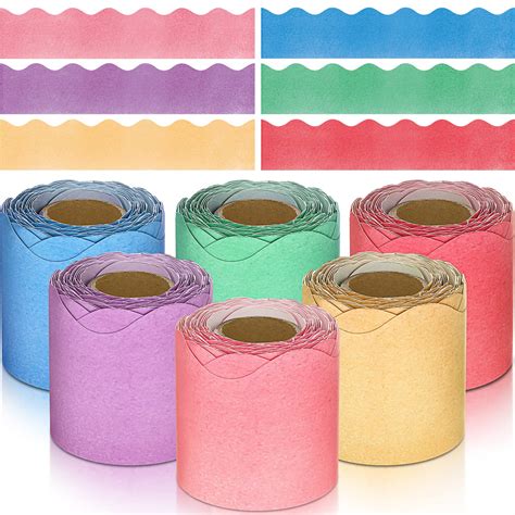 Buy TaoBary 6 Rolls 196 8 Ft Colorful Borders For Bulletin Board