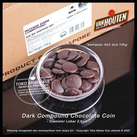 Jual Terbaruu Van Houten Intense Dark Chocolate Compound Kg Button